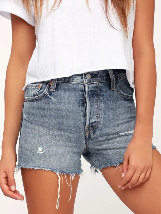 Levi's Pants - Levi’s Wedgie Fit Distressed Denim Cutoff Shorts